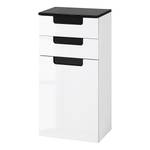 Armoire basse Laris Blanc brillant / Anthracite brillant