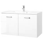 Mobile con lavabo Zeehan II Bianco lucido / Bianco - Larghezza: 90 cm