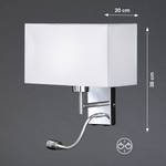 LED Wandleuchte Kempten - Metall/Stoff - Silber - 2-flammig