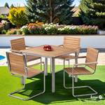 Set di 5 mobili da giardino TEAKLINE B Legno massello di teak / Acciaio inox