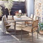 Chaises de jardin TEAKLINE - lot de 2 Teck massif / Acier inoxydable