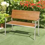 Panca da giardino TEAKLINE Teak massello / acciaio inox - Larghezza: 114 cm