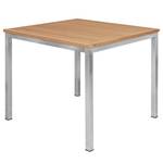 Gartentisch TEAKLINE Teak massiv / Edelstahl - Breite: 90 cm