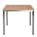 Gartentisch TEAKLINE Teak massiv / Edelstahl - Breite: 90 cm