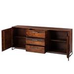 Dressoir Woodson massief acaciahout/ijzer - Bruin acaciahout - Breedte: 200 cm