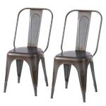 Chaises Feruminia (lot de 2) Métal - Gris