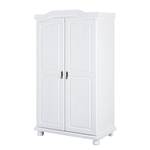 Armoire à vêtements Hedda Pin massif - Vernis blanc