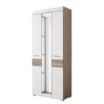 Armoire de vestibule Samanta Blanc / Imitation chêne argenté