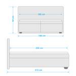 Boxspring Evita Cappuccinokleurig - 180 x 200cm