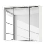 Armadietto a specchio Funa LED Bianco - Materiale a base lignea - Vetro - 68 x 60 x 22 cm