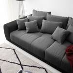 Bigsofa Pesaro Kunstleder / Webstoff Schwarz / Grau