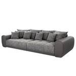 Bigsofa Pesaro Kunstleder / Webstoff Grau / Hellgrau