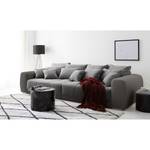 Bigsofa Pesaro Kunstleder / Webstoff Grau / Hellgrau