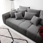 Bigsofa Pesaro Kunstleder / Webstoff Grau / Hellgrau