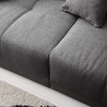 Grand canapé Pesaro Imitation cuir / Tissu - Gris / Gris clair