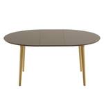 Table extensible Dalila Hêtre partiellement massif Marron - 120 x 90 cm