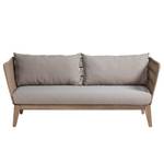 Gartensofa Bellano(3-Sitzer) Akazie massiv / Mischgewebe - Beige