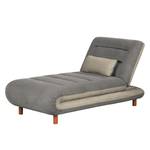 Chaiselongue Energy Webstoff Grau / Cappuccino