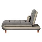 Chaiselongue Energy Webstoff Grau / Cappuccino