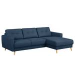 Divano angolare SOLA con chaise longue Tessuto Luba: blu jeans - Longchair preimpostata a destra - Senza funzione letto