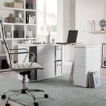 Bureau d'angle Samiera Blanc alpin / Blanc brillant