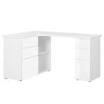 Bureau d'angle Samiera Blanc alpin / Blanc brillant