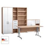 Bureau voordeelset Merit I (6-delig) Sonoma eikenhouten look/hoogglans wit