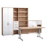 Set risparmio per ufficio Merit I 6 pezzi - Effetto quercia di Sonoma/Bianco lucido