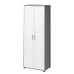 Armoire à dossiers Magic Blanc / Gris platine - Hauteur : 183 cm