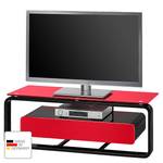 Supporto TV Shanon Nero / Vetro rosso - Larghezza: 110 cm