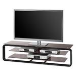 Tv-rek Jared I Zwart/lavagrijs glas - Breedte: 150 cm