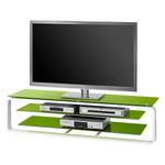 Tv-rek Jared I Wit/groen glas - Breedte: 150 cm