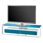 Supporto TV Shanon Bianco / Vetro petrolio - Larghezza: 150 cm