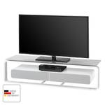 Supporto TV Shanon Bianco / Vetro grigio platino - Larghezza: 150 cm