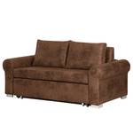 Canapé convertible LATINA Basic Country Microfibre Afua: Marron - Largeur : 185 cm