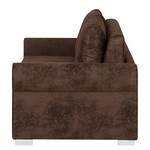 Canapé convertible LATINA Basic Country Microfibre Afua: Marron chocolat - Largeur : 165 cm