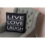 Kissen Live Love Laugh Schwarz