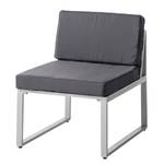 Loungefauteuil Kudo geweven stof/polywood - donkergrijs/lichtgrijs