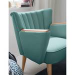 Fauteuil Bauro geweven stof Turquoise