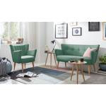 Fauteuil Bauro Tissu - Gris menthe