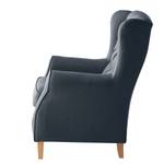 Oorfauteuil Luro Geweven stof Inas: Donkerblauw