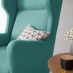 Oorfauteuil Bucoli vilt vilt - Turquoise - Zonder hocker