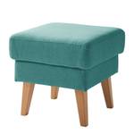 Oorfauteuil Bucoli vilt vilt - Turquoise - Met hocker