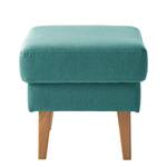 Oorfauteuil Bucoli vilt vilt - Turquoise - Met hocker