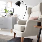 Oorfauteuil Grenfell geweven stof - Wit