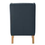 Fauteuil à oreilles Grenfell Tissu - Bleu jean