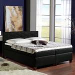 Boxspringbett Harmony Strukturstoff - Schwarz - 180 x 200cm - Bonellfederkernmatratze - H2 - Ohne Topper