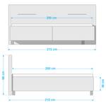 Gestoffeerd bed Jonsberg kunstleer - Wit - 200 x 200cm