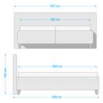 Gestoffeerd bed Kolbäck structuurstof Ganiet - 180 x 200cm - Zonder lattenbodem & matras