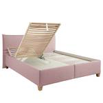 Gestoffeerd bed Kolbäck structuurstof Mauve - 160 x 200cm - Met lattenbodem